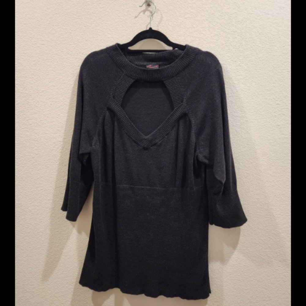 Torrid sparkly black sweater dress size 3